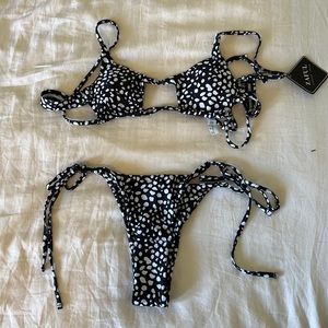 Zaful black and white bikini